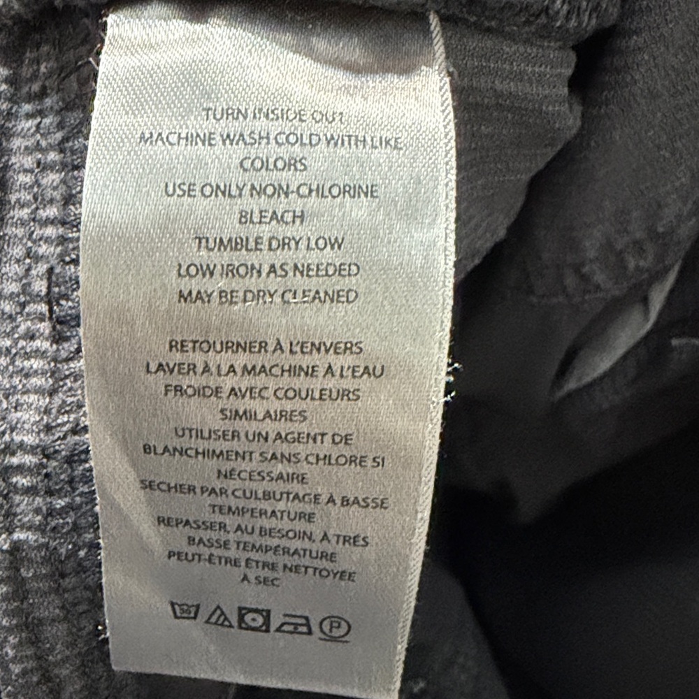 Pilcro Anthropologie The Icon Flare Dar Gray Black Corduroy Pants Size 26 - Picture 6 of 7